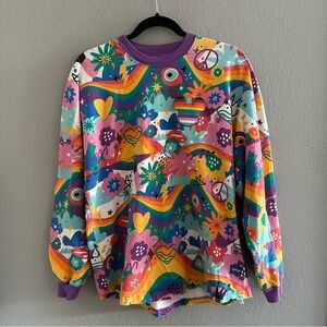 Disney Parks Mickey Mouse Pride Rainbow Spirit Jersey - Size Small